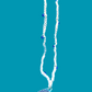 Crochet blu fish necklace